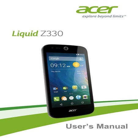 Acer Liquid Z330 Manual / User Guide