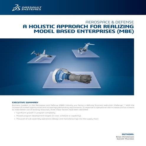 Model Based Enterprises MBE WhitePaper US