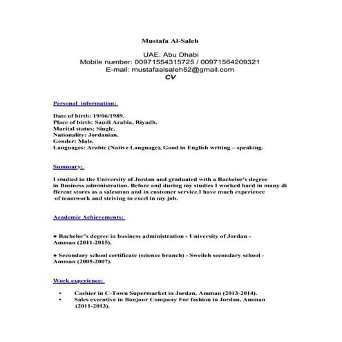 CV of Forhad Hossain | PDF