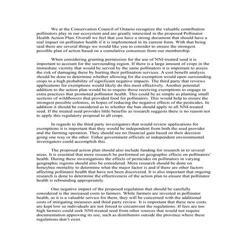 Pollinator Health Action Plan draft