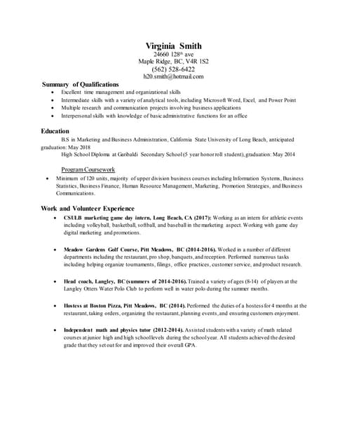 Virginia Resume PDF Virginia Resume PDF
