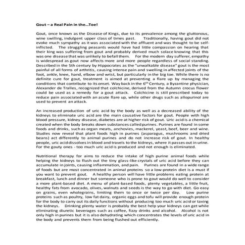 Gout and diet | PDF