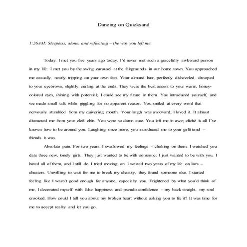 Dancing on Quicksand