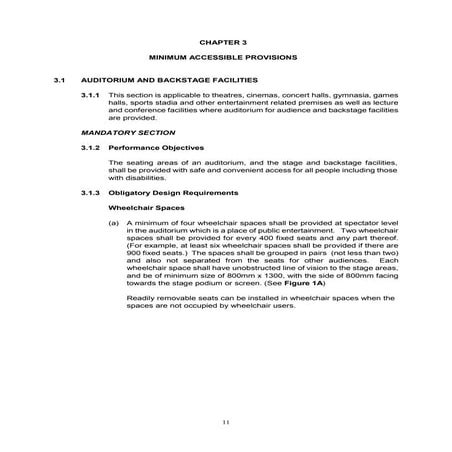 Minimum Accessible provision