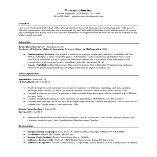 Marcus Johnston Resume