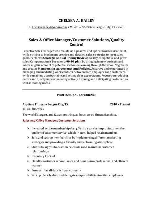 Resume (Sales)