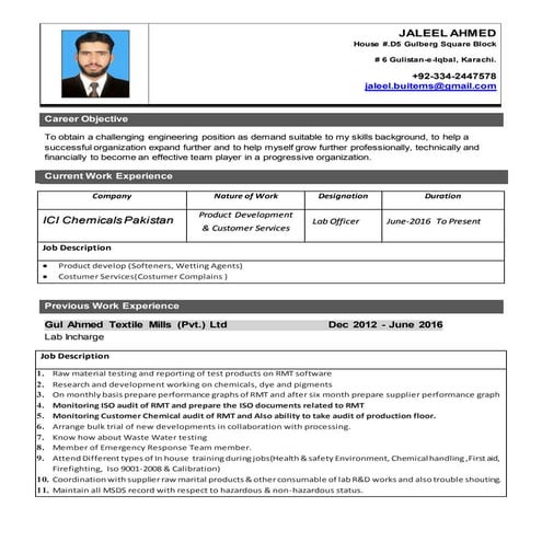 JALEEL AHMED CV 