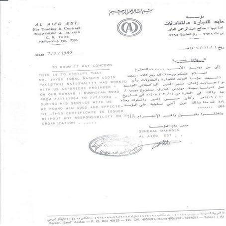 Experience Elsaif contracting | PDF