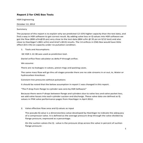 Report 2 for 3 CNG Box Tests
