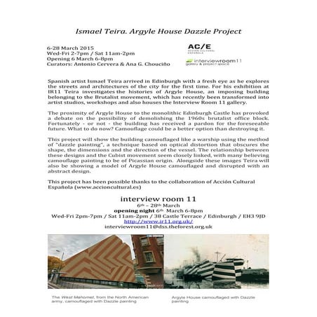 Argyle Project. Press English