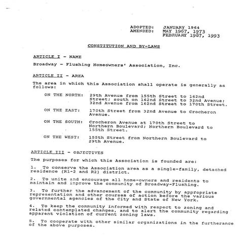 BFHA Old Constitution