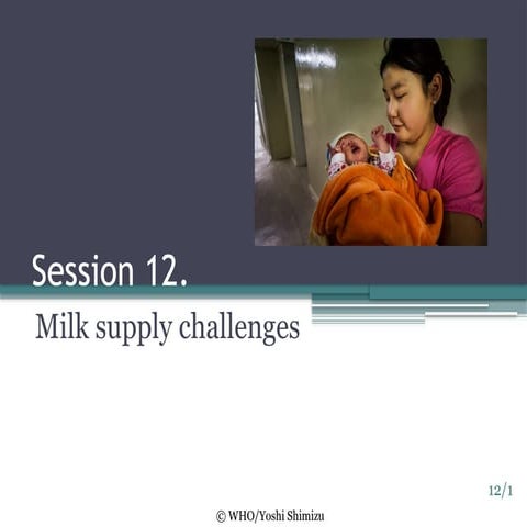 baby friendly Initiative session on milk supply changes
