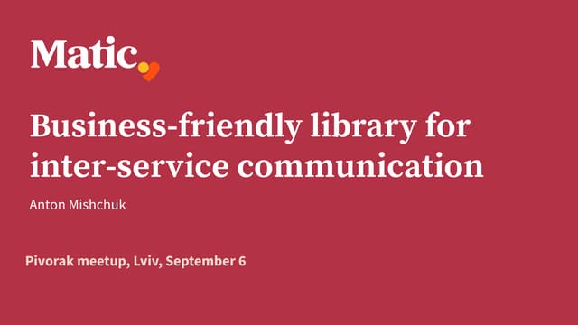 Business-friendly library for inter-service communication