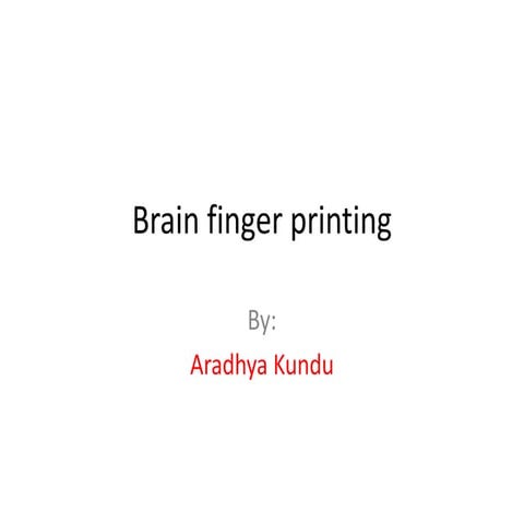 Brain Fingerprinting