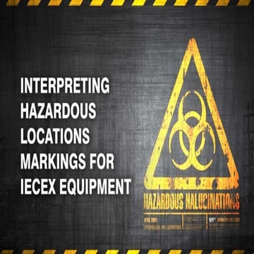 Interpreting Hazardous Locations Markings For IECEx Equipment