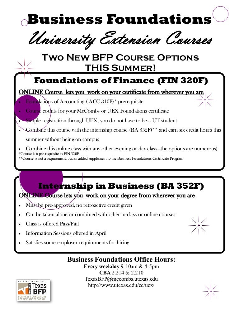 Accelerated foundations program mccombs picture