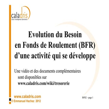 BFR1 Compréhension intuitive du Besoin en Fonds de Roulement (BFR) | PDF