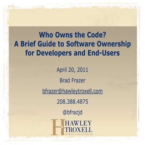 Who Owns the Code? A Brief Guide to Software Ownership for Developers ...