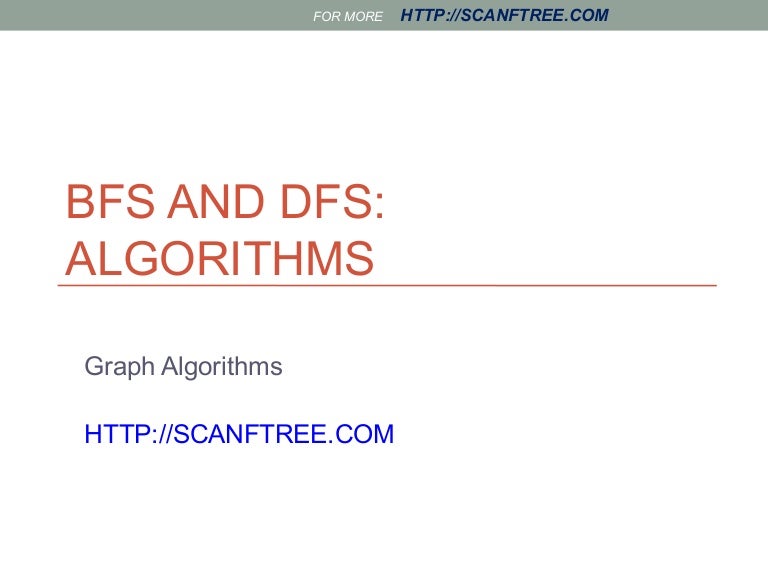 Bfs and dfs in data structure