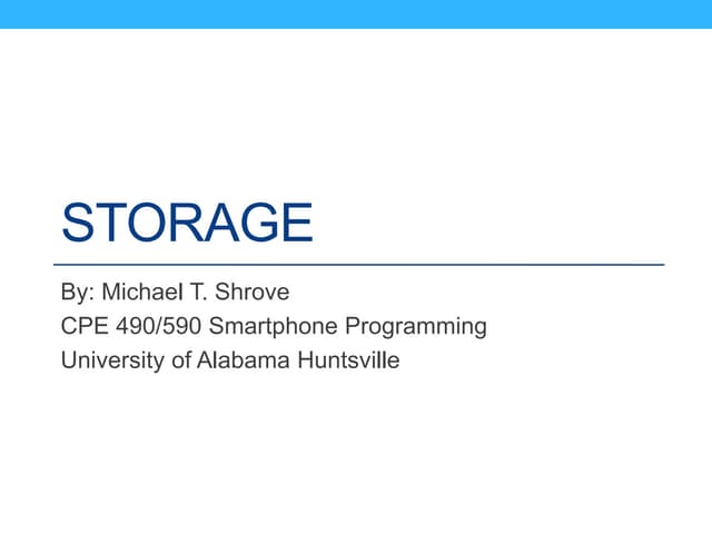 Storage   8