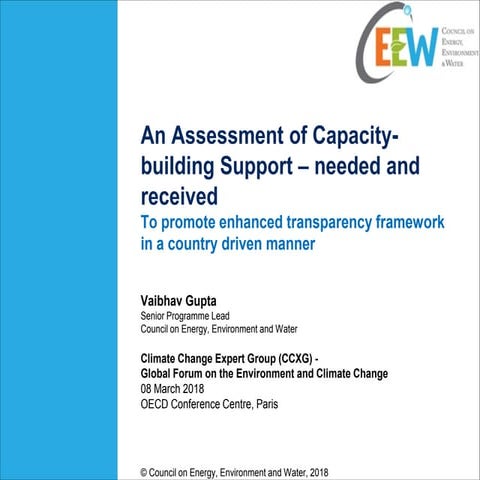 CCXG Global Forum March 2018, An Assessment of Capacity-building Support – ne...
