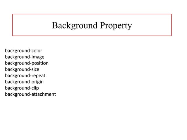 BG and Animation Property web technology.ppt