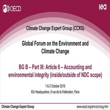 CCXG October 2019 Breakout Group B - Part III summary