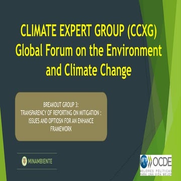 CCXG Global Forum September 2017, BGC Transparency of reporting on mitigation...