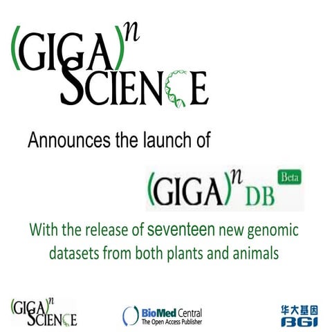 GigaScience: data and beta-database launch. Announcing GigaDB