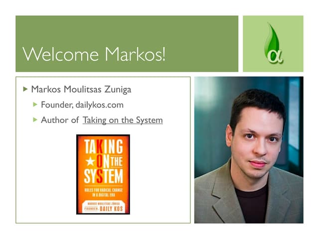 Interview with Markos Moulitsas Zúniga