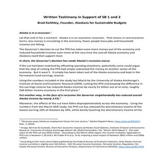 Written Testimony in Support of SB ...