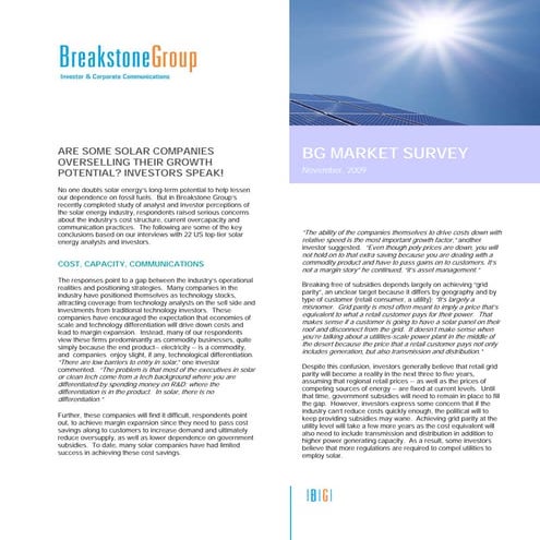 Solar Industry Study