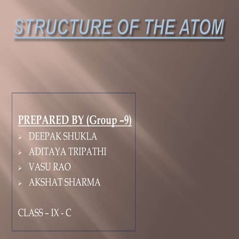 Structure of atom ppt