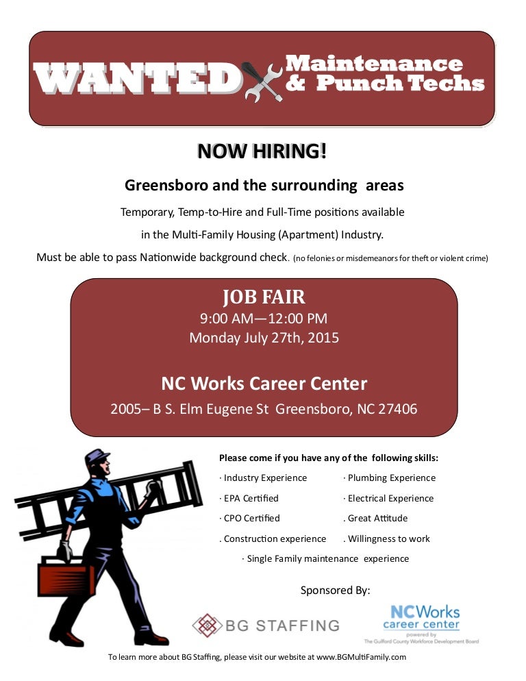 BG Staffing is HIRING!