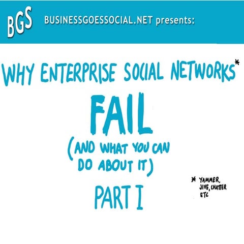 Why Enterprise Social Networks Fail (And What You Can Do About It) Part One)