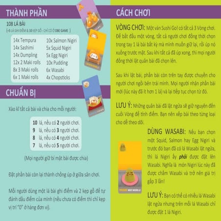 [BoardgameVN] Luật chơi Sushi Go!