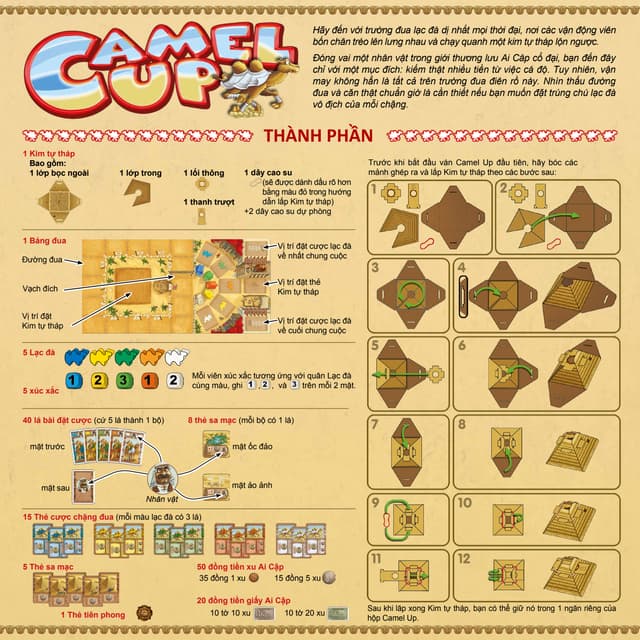 [BoardgameVN] Luật chơi  Camel Up - Đua Lạc Đà