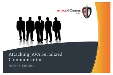 Black Hat EU 2010 - Attacking Java Serialized Communication
