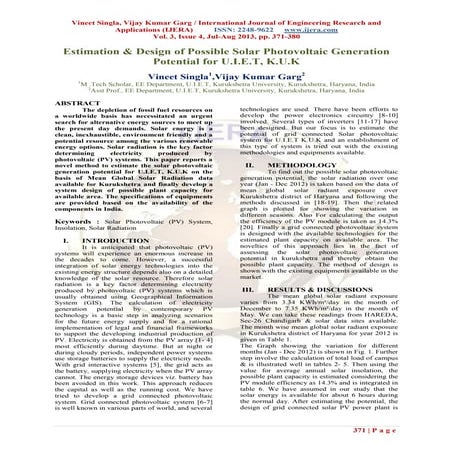 Enhancing the Efficiency of Solar Panel Using Cooling Systems | PDF