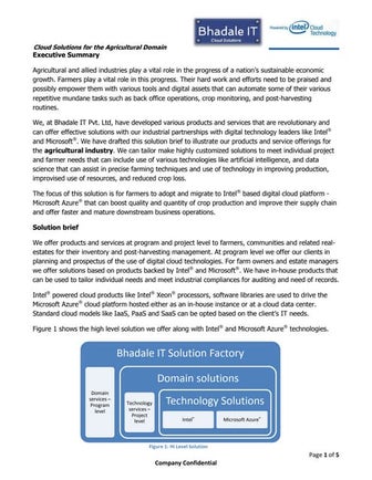 Bhadale IT Cloud Solutions for Agriculture