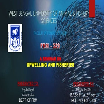 UPWELLING AND IT'S EFFECT ON FISHERIES