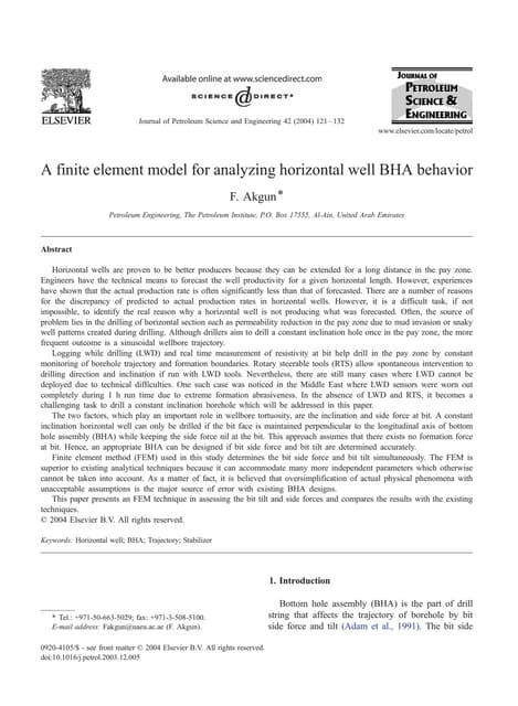 BHA Dynamics Paper SPE-173154-MS | PDF | Geology | Science