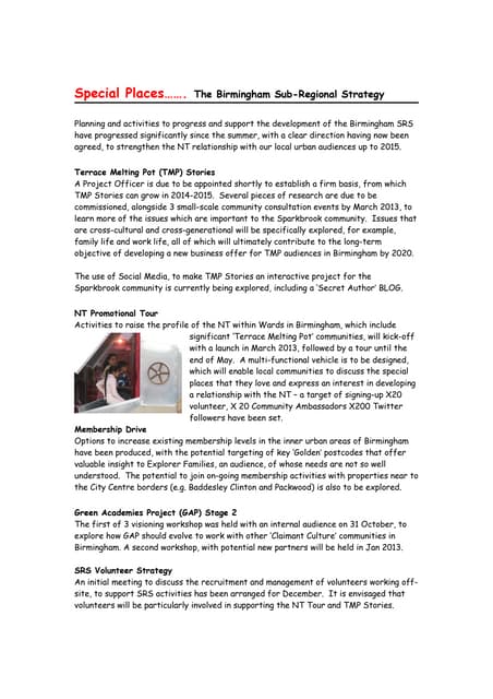 Birmingham Sub-regional Strategy summary