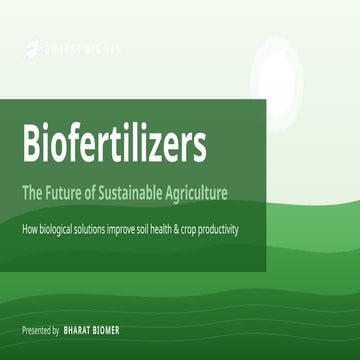 Biofertilizers & Biopesticides Manufacturer | Bharat Biomer | PPTX