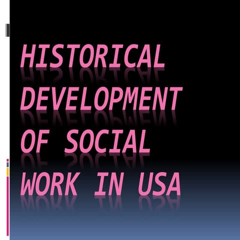 historical development of social work in USA