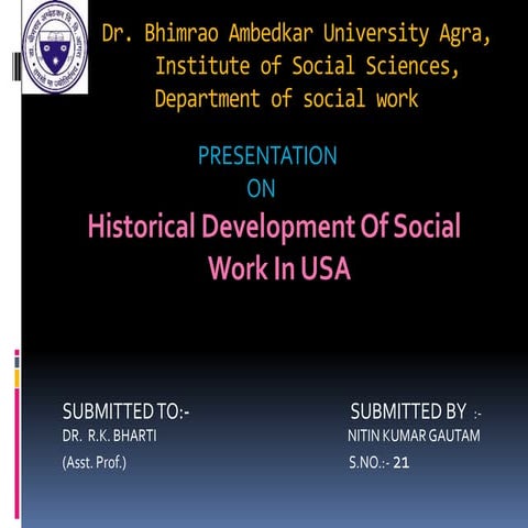 History of social welfare social work | PDF