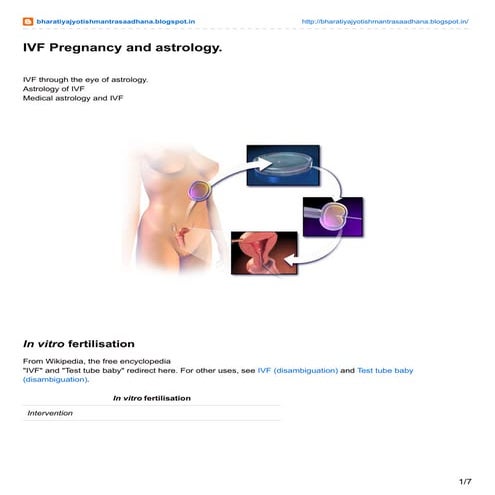 Bharatiyajyotishmantrasaadhana.blogspot.in ivf pregnancy and astrology
