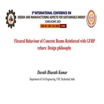 Felxural behaviour of GFRP rebars in concrete