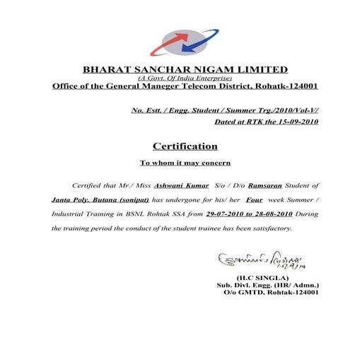 Bharat sanchar nigam limited