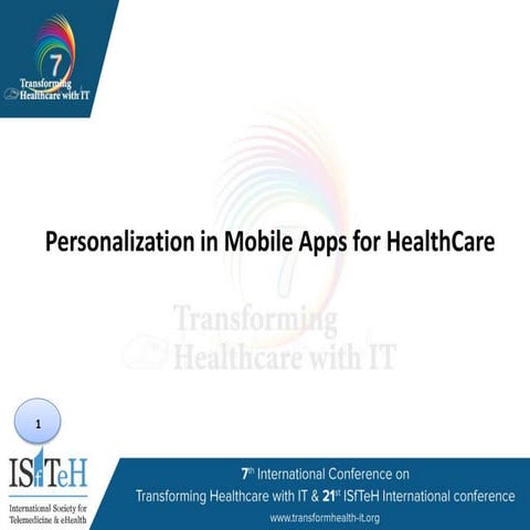 Personalized Mobile Applications in HealthCare by Bhargavi Upadhya